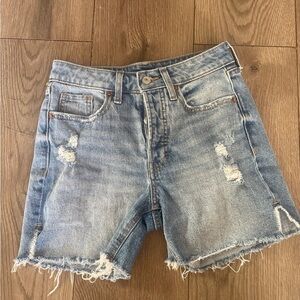 Old Navy Light Blue Distressed Denim Shorts